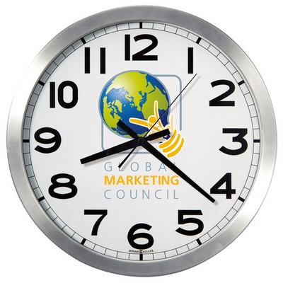 Howard Miller Spokane Brushed Aluminum Wall Clock